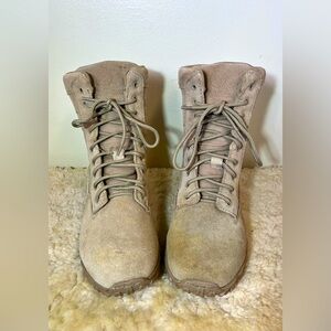 Smith and Wesson Tactical Desert Combat Boots Men Size 10 Tan Suede Lace Up